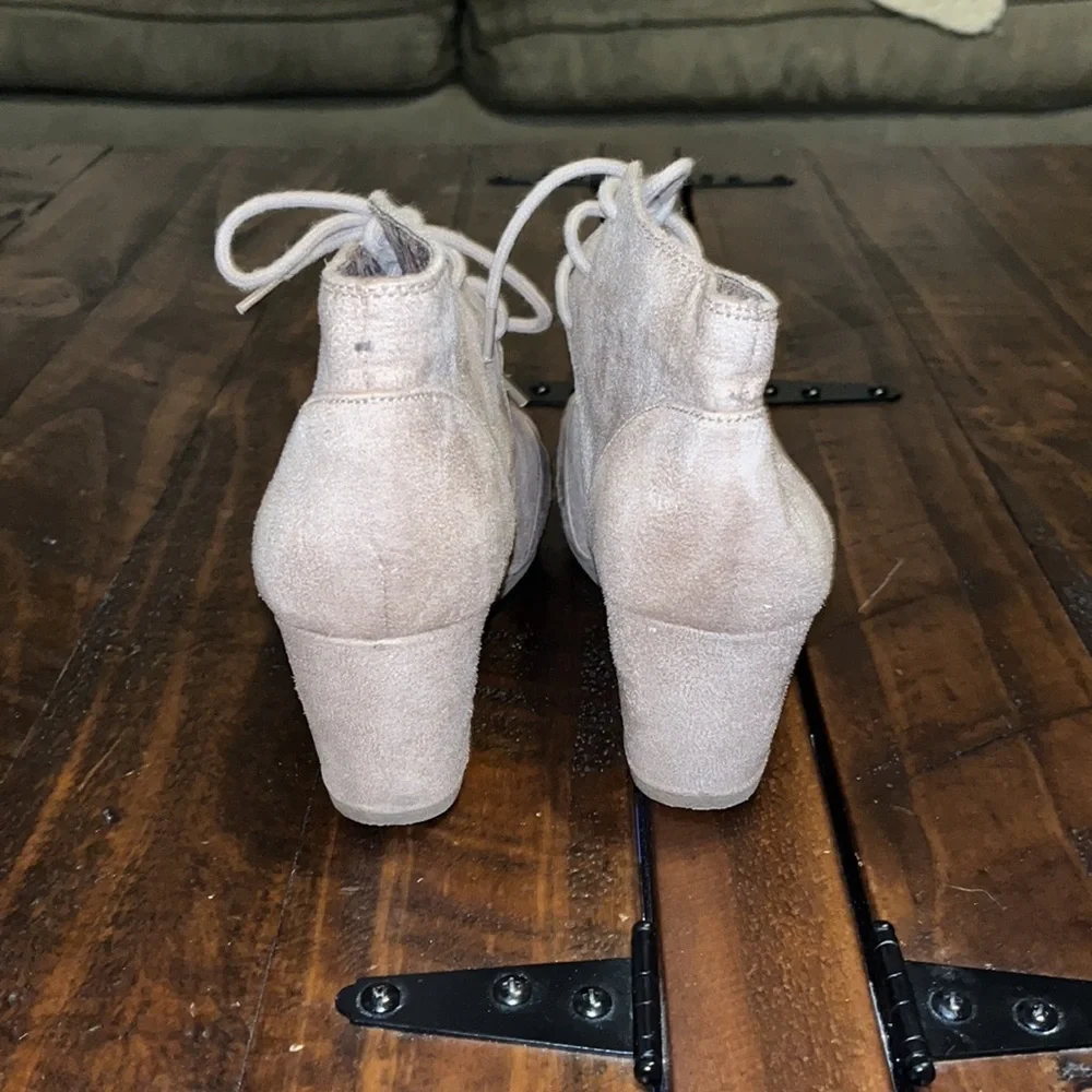 Lace Up Wedge Heels